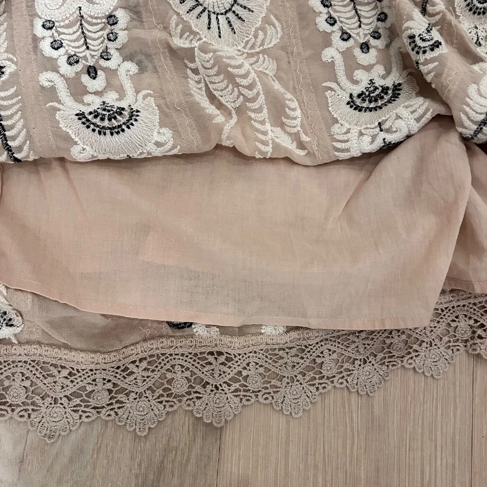 Anthropologie Maeve Embroidered Sleeveless Midi Slip Dress XS - *FREE* Shipping - Picture 10 of 12